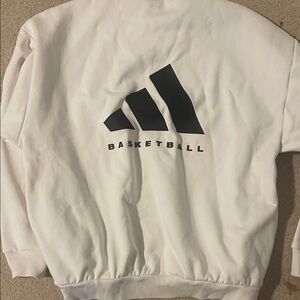 Adidas Men's White Crewneck Sweater